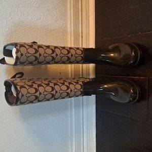 Coach Tristee outline rain boots Size 7B US